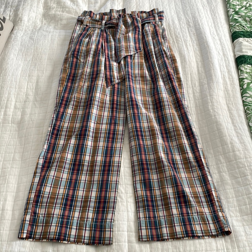J.Crew | Paperbag Tie-Waist Vintage Plaid Pants (Sz 0)